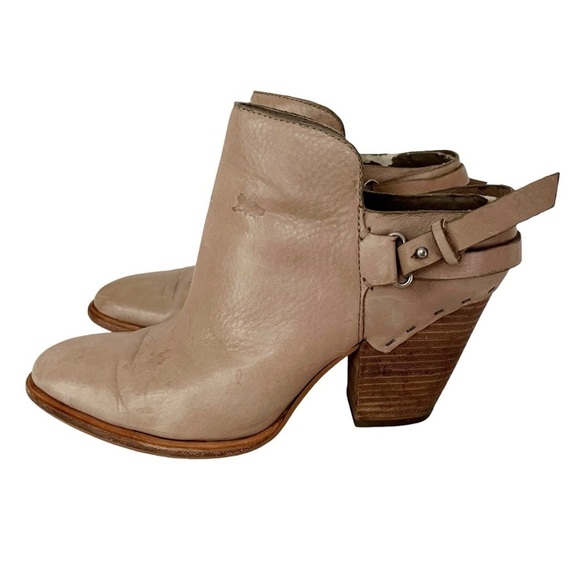 Dolce Vita Ankle Booties Women's Size 8 Leather Sling Back 3.5 in. Heel Slip On - Picture 9 of 11